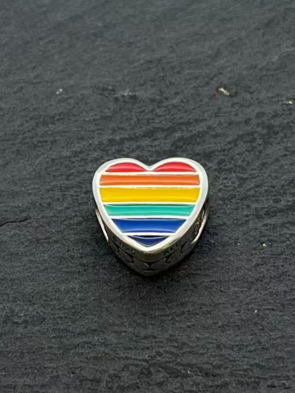 Pandora Pride Rainbow Heart Charm Sterling Silver Jewelry